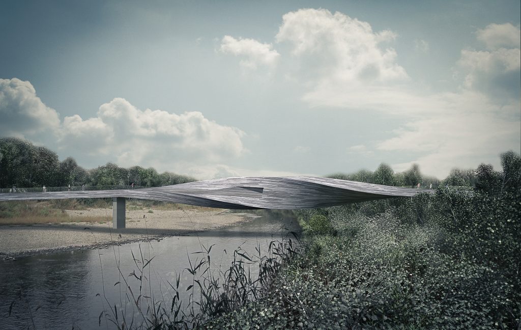 Wizualizacja mostu autorstwa Jarosława Kozakiewicza