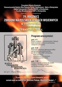 Oświęcim. 79. rocznica zbrodni na polskich jeńcach wojennych w 1940 roku w ZSRR