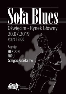 Plakat imprezy pod nazwą Soła Blues