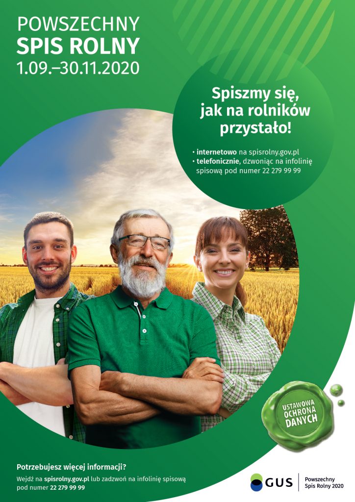 Plakat reklamowy spisu rolnego