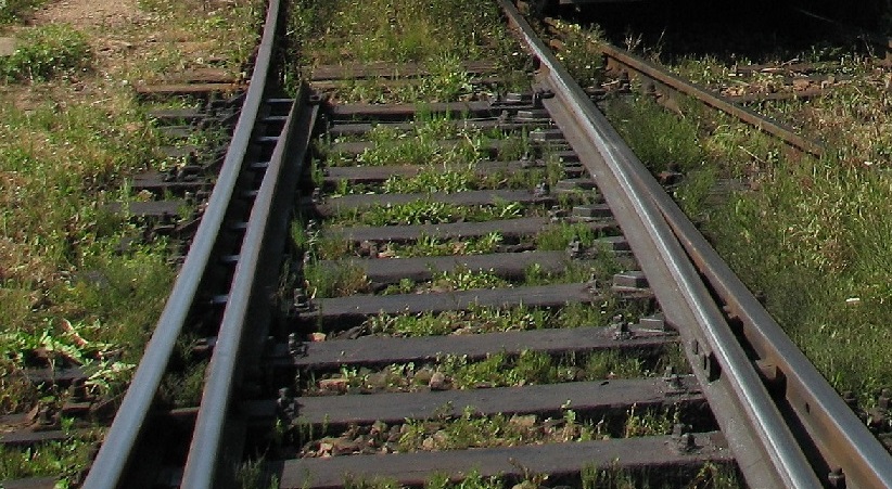 Fragment torów kolejowych