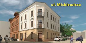 Wizualizacja budynku przy ul. Mickiewicza