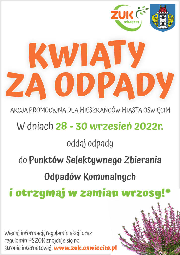 Plakat z informacją o akcji